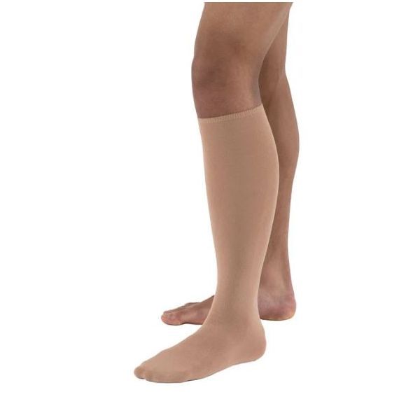 JOBST FARROW Wrap Tan Tone Sock Silver Liner Small Pair