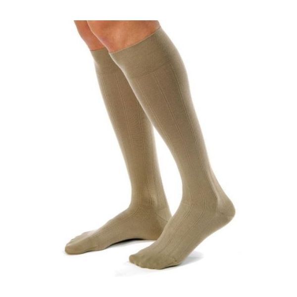 JOBST For Men Casual Knee High Small Khaki 20-30mmHg