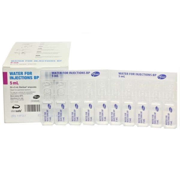 Water For Injection Ampoule 5ml Box 50