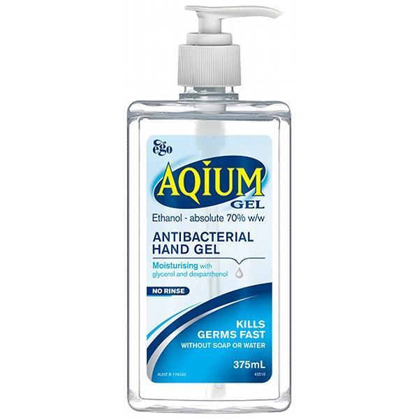 Aqium Anti Bacterial Hand Gel Pump 375ml