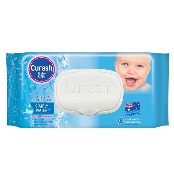 Curash Simply Water Wipes Pack 80