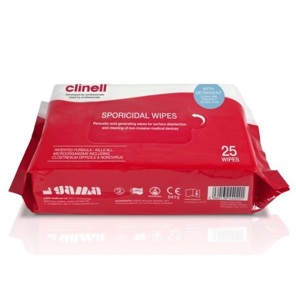 Clinell Sporicidal Wipes Pack 25