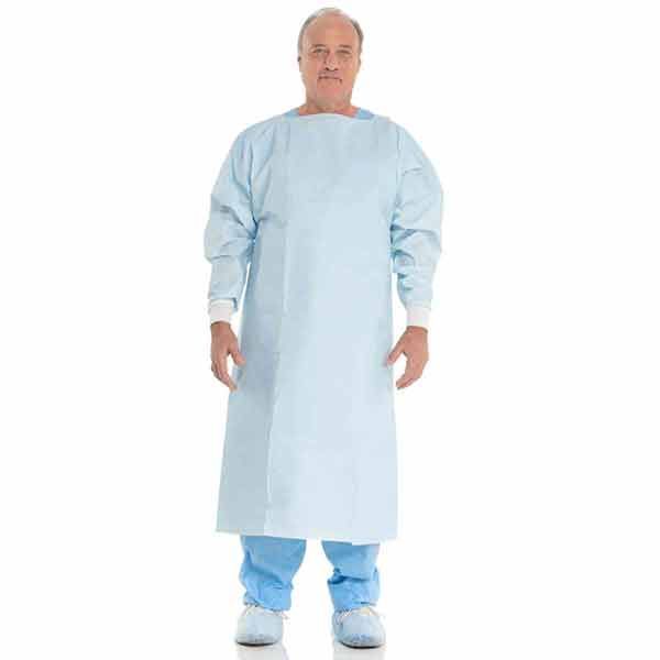 Comfort Gown Knit Cuffs Open Back Universal Chemotherapy Carton 100