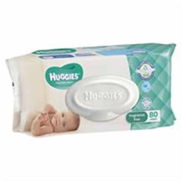 Huggies Baby Wipes Unscented Pk80