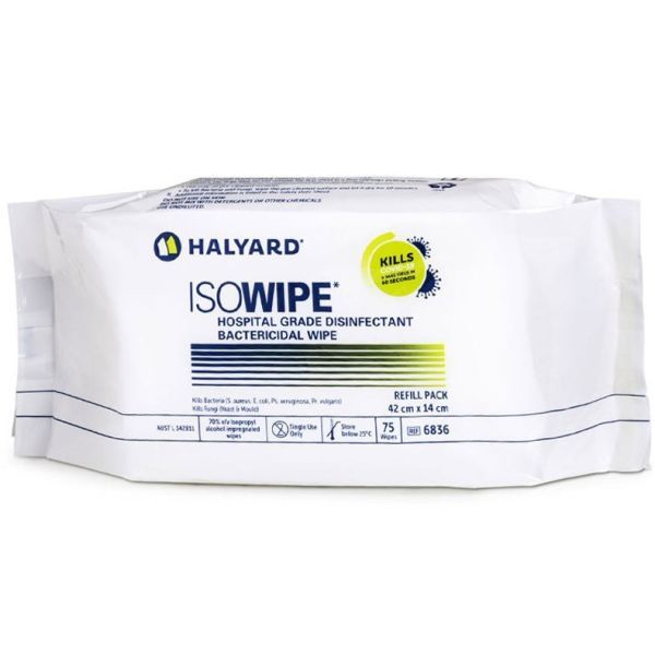 Isowipe Disinfecting Wipes Refill Pack 75
