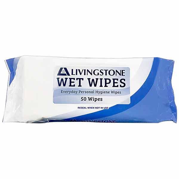 Livingstone Adult Extra Large Thick Wet Wipes 24x30cm Pk50