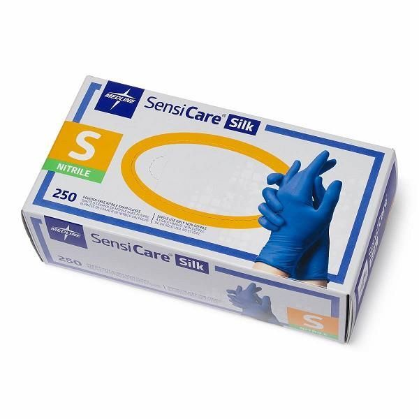 Sensicare Silk PF Nitrile Blue Gloves Small Box 250