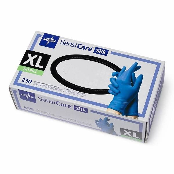 Sensicare Silk PF Nitrile Blue Gloves Extra Large Box 230