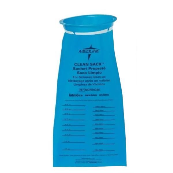 Emesis (Vomit) Bag Clean Sack Blue Pk24