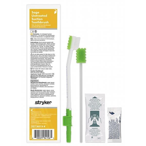 Untreated Suction Toothbrush System and Alcohol Free Mouthwash