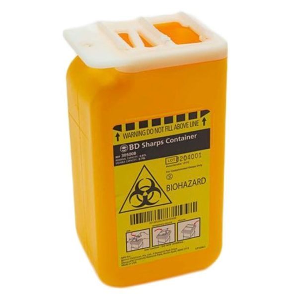 BD Sharps Collector  0.87L Yellow Container