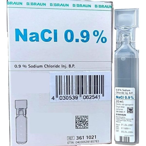 Sodium Chloride 0.9% For Injection MPC 20ml