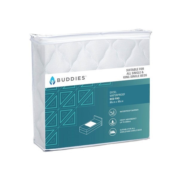 Buddies Bed Pad Excel 86x90cm Non-Slip 1500ml