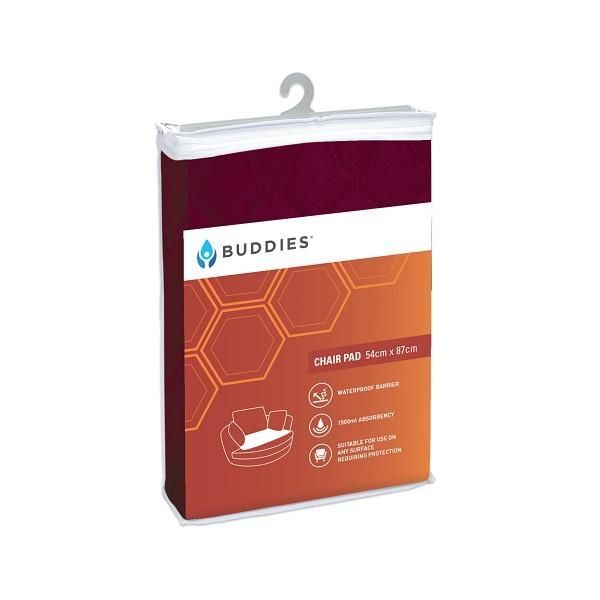 Buddies Chair Pad Burgundy 87x54cm Non-Slip Waterproof 1500ml