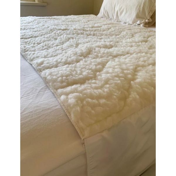 Staydry Wool Topper Bed Pad Absorbent Waterproof Double Bed