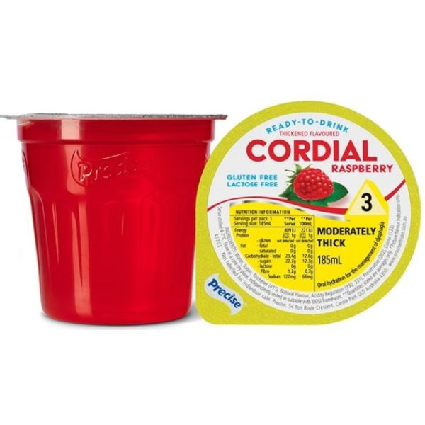 Precise Ready to drink Raspberry Cordial Moderately Thick/Level 3 185ml
