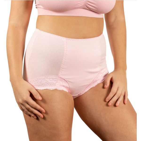 Conni Chantilly Lace Ladies Brief Pink Size 20