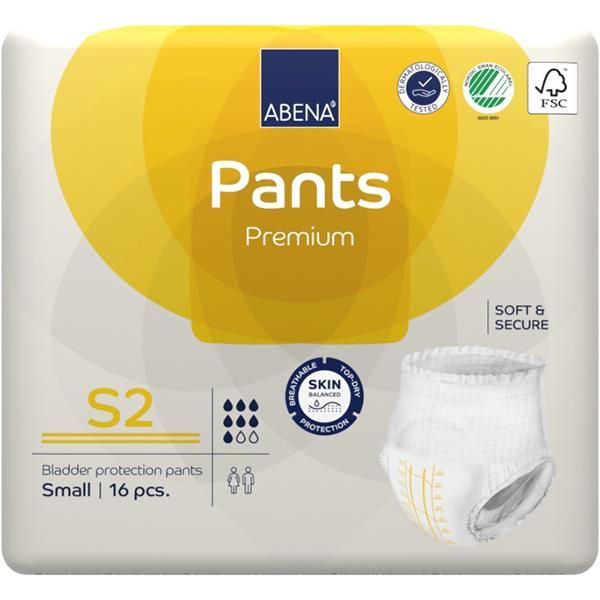 Abena Pants Premium S2  60-90cm 1900ml Pk16