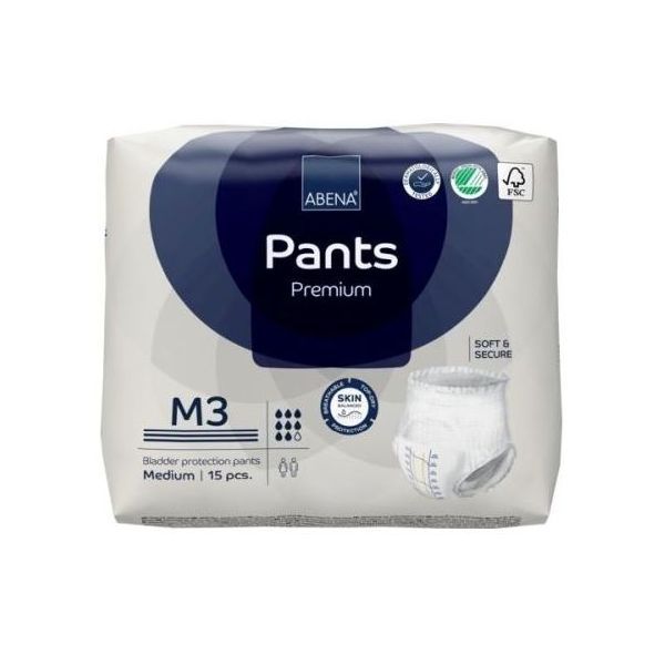 Abena Pants M3 Premium 80-110cm 2400ml Pk15