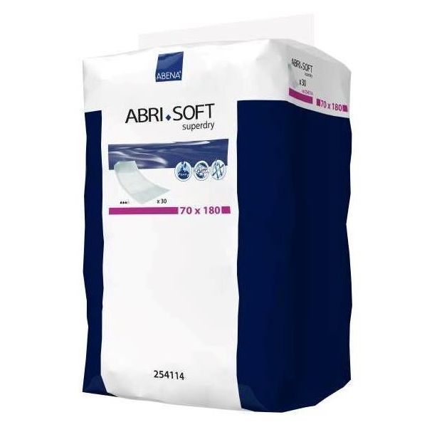 Abri-Soft SuperDry Underpad 70x180cm 1750ml with Tuckins Carton 60