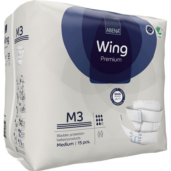 Abena Wing M3 Blue 3000ml 70-110CM Pk15