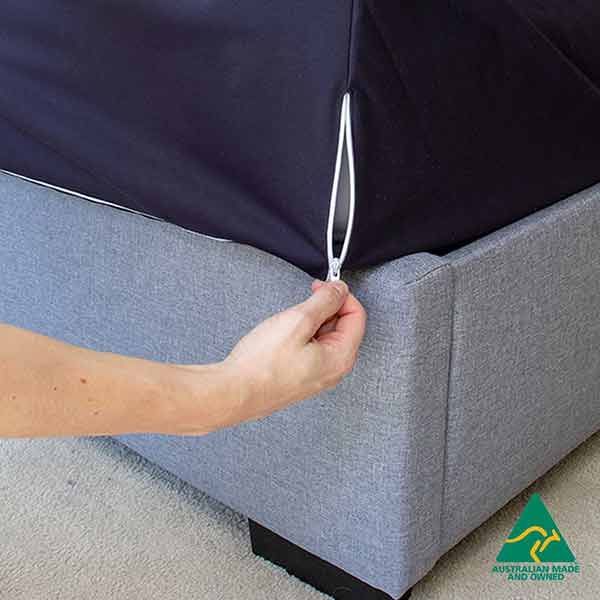 Waterproof Mattress Sleeve; Navy Blue; King Single
