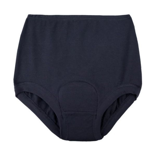 Womens Bonds Cottontail Full Brief with Incontinence Pad Size 14 Black 400ml