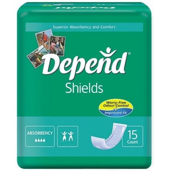 Depend Pads  Shields 845ml Packet 15