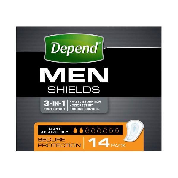 Depends Shields For Men Pk14