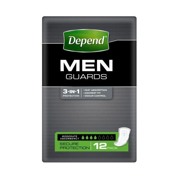 Depend Guards For Men White 350ml Pk12