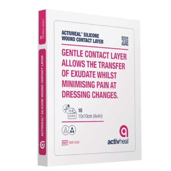 ActivHeal Wound Contact Layer Silicone 10x10cm