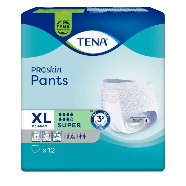 Tena ProSkin Pants Super Extra Large 1407ml 120-160cm Pk12