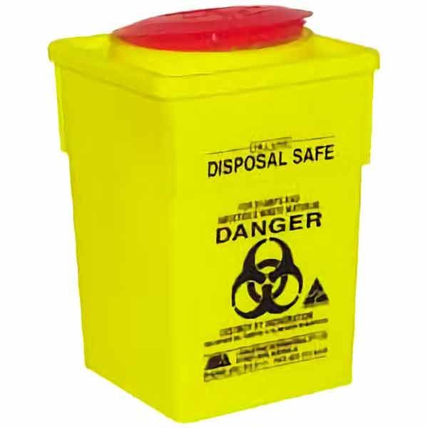 Sharps Disposal Safe 1.7 Litre Square Yellow