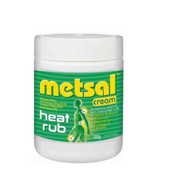 Metsal Cream Heat Rub 500g Tub