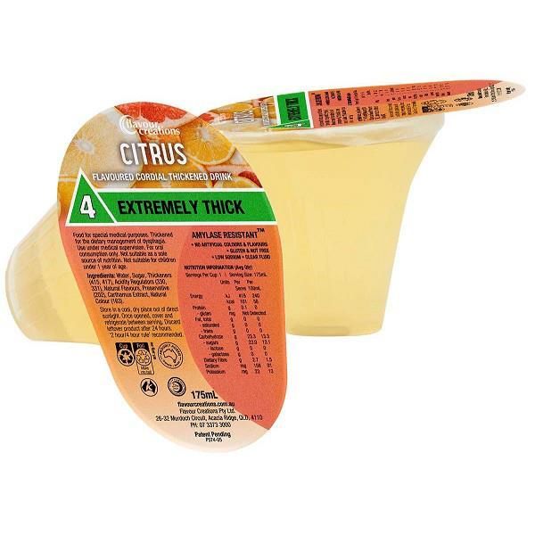 Flavour Creations Citrus Flavoured Cordial 175ml Level 4 Extremely Thick
