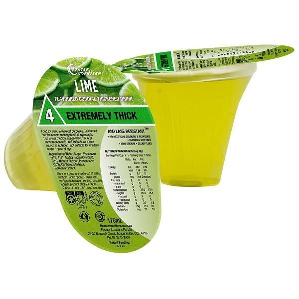 Flavour Creations Lime Cordial Drink 175mL Level 4 Extremely Thick