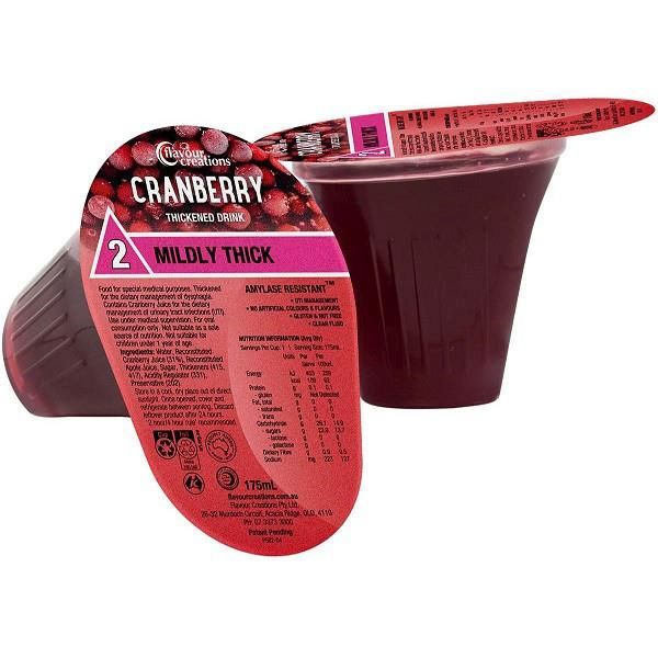 Flavour Creations Cranberry Drink 175mL Level 2 Mildly Thick
