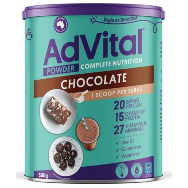 AdVital Nutritionally Complete Chocolate Powder 500g