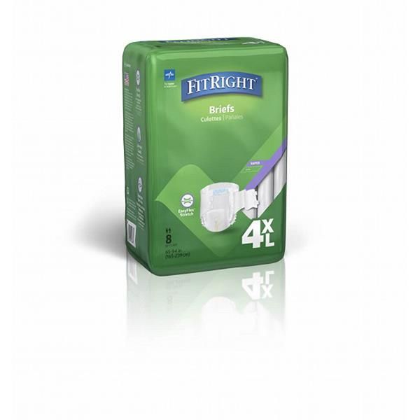FitRight Bariatric Briefs 4XL 165-239cm Pk 8