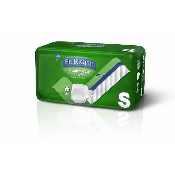 FitRight Extended Wear Briefs Small 48-79cm Ctn 120