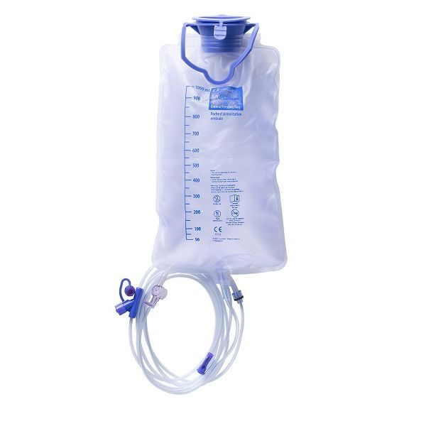 Kangaroo EPump 1000ml EZ Cap Set With In-line port Sterile