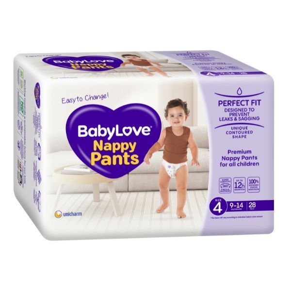 Baby Love Nappy Pants Toddler 9-14kg Pk28