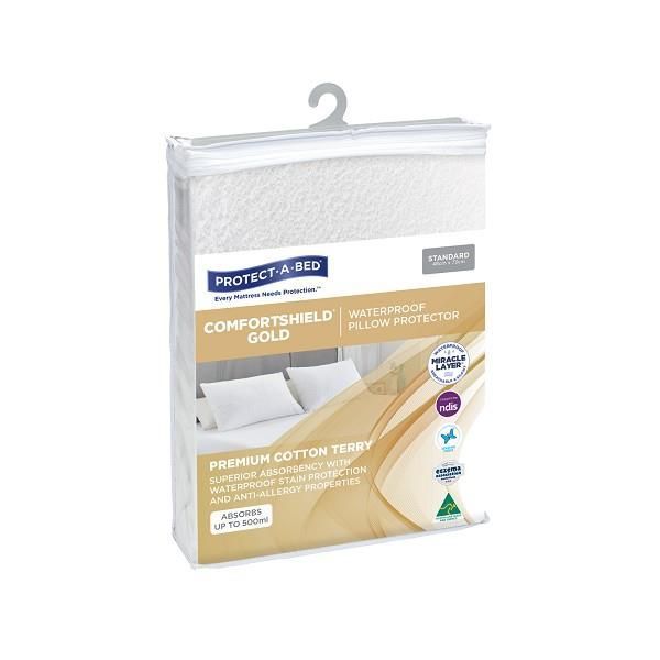 Comfortshield Gold Cotton Terry Waterproof Pillow Protector
