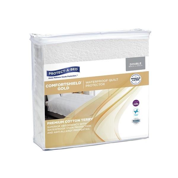 Comfortshield Gold Cotton Terry Double Quilt Prot
