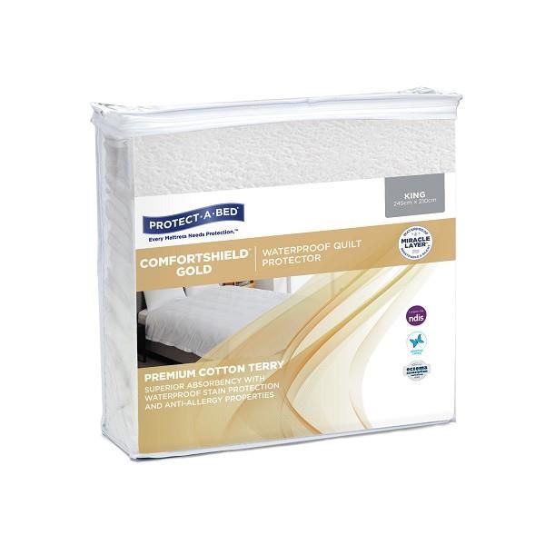 Comfortshield Gold Cotton Terry King Quilt Prot