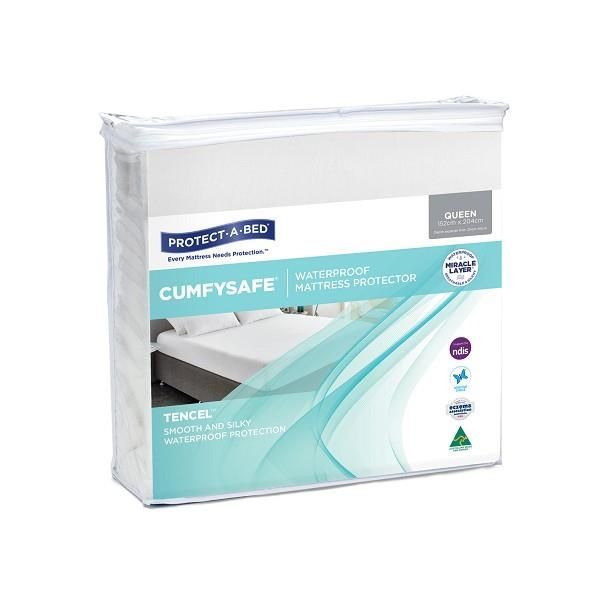 Cumfysafe Tencel Mattress Protector White Queen