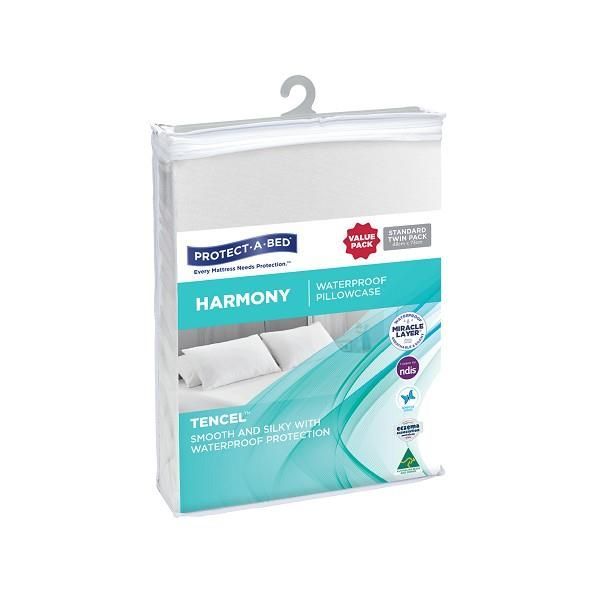 Protect-A-Bed Harmony Tencel Pillow Protector Standard Twin Pack