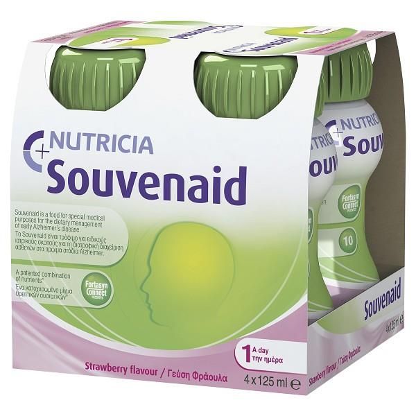 Souvenaid Strawberry Bottle 125ml Pack 4