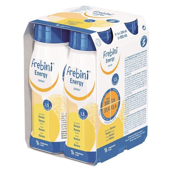Frebini Energy Drink Banana 200mL Easybottle Pack 4