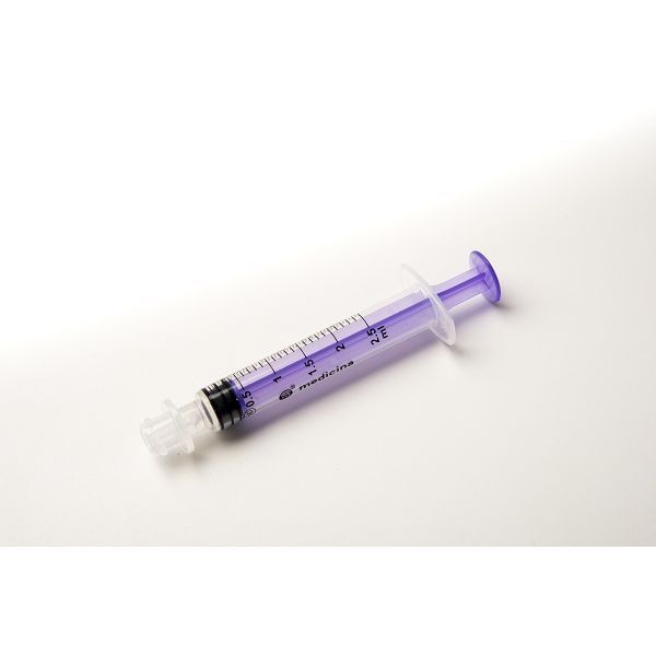 Medicina 2.5mL Purple Low Dose Single Use ENFit Syringe